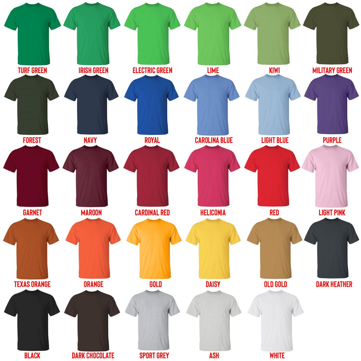 t shirt color chart - Fruits Basket UK Shop