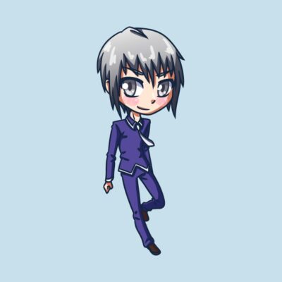 Alternative view of Yuki Sohma Chibi Fruits Basket   Throw Pillow