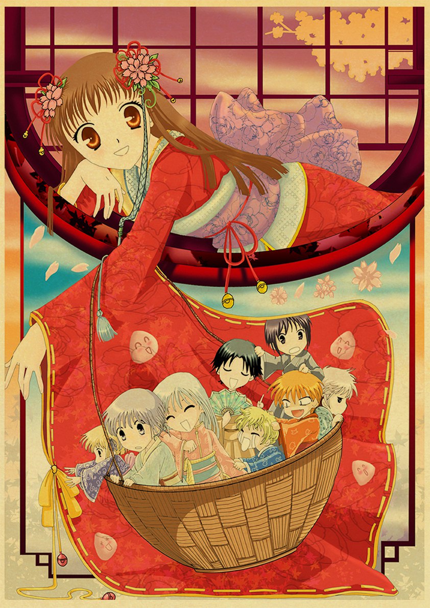 Anime Fruits Basket Vintage Anime Style 3 Posters