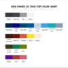 tank top color chart - Fruits Basket UK Shop