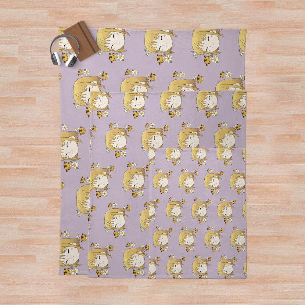 Fruit Basket Purple Throw Blanket - Image 3