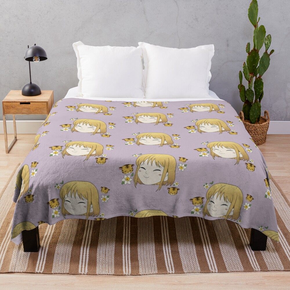 Fruit Basket Purple Throw Blanket