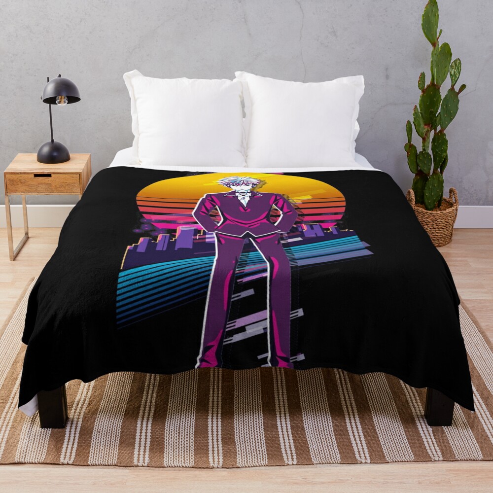 Fruit Basket Black Throw Blanket