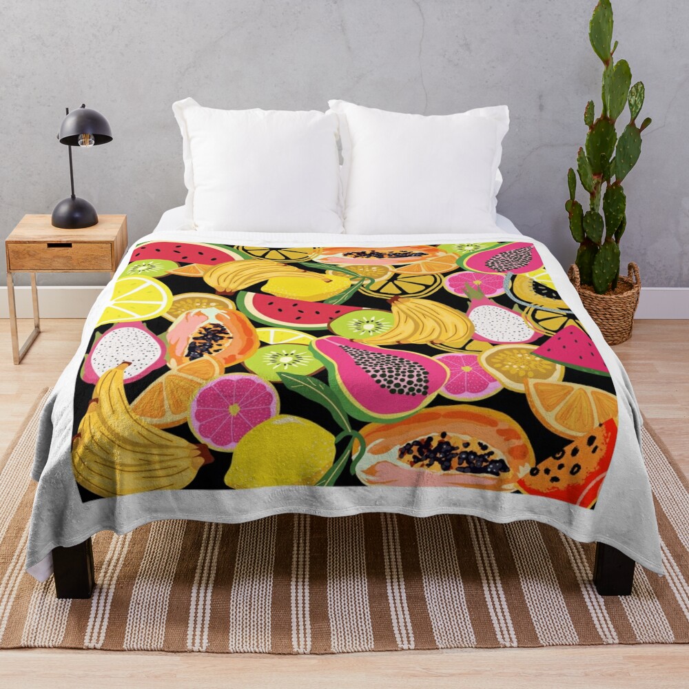 Fruit Basket Anime Fruit Throw Blanket